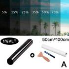 Black 5% Car Window Tint Roll 0.5mx1m Film Tinting Proof UV Glass Sticker
