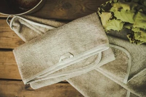 Linen Bath Spa Sauna Towel 50x100 Natural Microfiber Massage Effect Sustainable - Picture 1 of 6