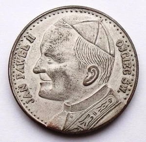 POLAND POPE JOHN PAUL II 1982 JASNA GÓRA MONASTER LARGE 36mm MEDAL - Picture 1 of 2