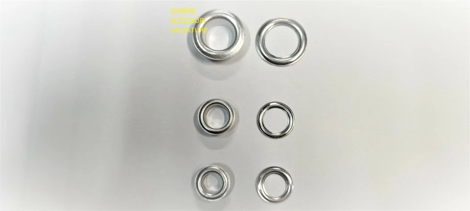 Occhielli Vela in "ALLUMINIO" finitura Nichel vl/80-VL-60-VL-50(Pezzi 100) - Immagine 1 di 1