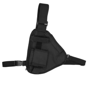 Walkie Talkie Chest Bag Hands-Free Front Pack Pouch Radio Holster with Strap New - Picture 1 of 9
