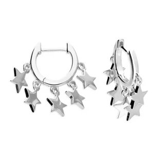 Multi Star Huggie Creolen Sterlingsilber 925 Beschauzeichen - Bild 1 von 2