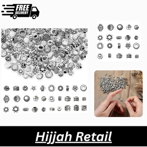 200PCS Spacer Beads Tibetan Antique Silver Bead Spacers, Assorted Styles Metal F - Picture 1 of 9