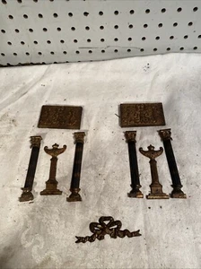 Vintage Antik Sessions Manteluhr Gehäuse 4 dekorative Säulen TEILE REPARATUR - Bild 1 von 6