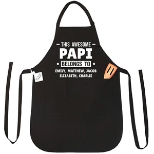 Personalisierte Papischürze Vatertagsgeschenke individuelle Schürze Geschenk für Papi - Bild 1 von 4