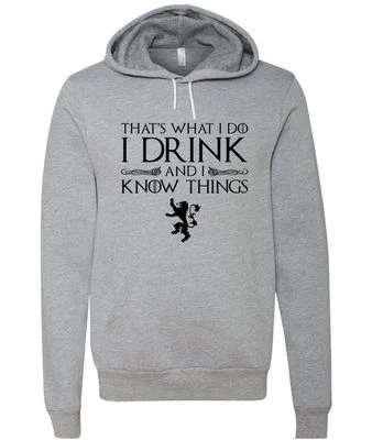 Game of Thrones "I Drink And I Know Things" Unisex Hooded Sweatshirt - Image 1 of 2