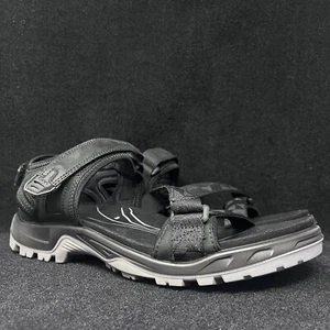 ECCO Yucatan Men’s Size 15-15.5 EU 49 Black Nubuck Offroad Coast Sport Sandals - Picture 1 of 11
