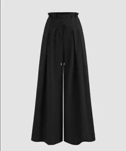 Cider Women's Wide Leg Trousers  Black Flared Pants Palazzo Style new  - Picture 1 of 5