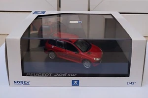 Peugeot 206 SW red Norev 472633 MIB 1:43 n 204 304 205 305 306 207 break wagon - Imagen 1 de 4
