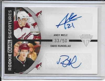 2011-12 Titanium Miele/Rundblad Rookie Dual Signatures # 21 #d/50 - Image 1 of 2