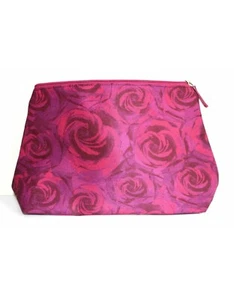 Lancome pink Floral Print Makeup Cosmetic Bag/Travel Case BEAUTIFUL * - Picture 1 of 5