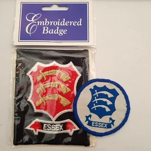 2 x Vintage Essex English County Touristen Souvenir Aufnäher Abzeichen. - Bild 1 von 4
