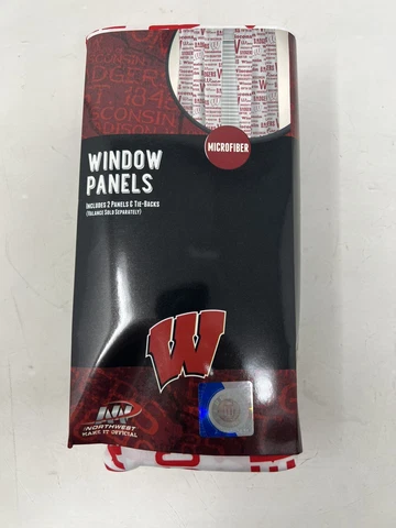 Wisconsin Badgers Mascot Window Panels Microfiber Curtains The Northwest Company Cover