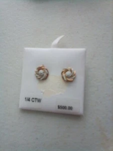 Kohl's Yellora 1/4 CTW Earrings Retail $500 - Picture 1 of 2