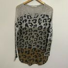 Luna Chic Leopard Print Sweater Size S