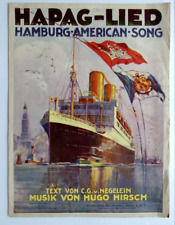 Hapag Lied Hamburg American Song - Hugo Hirsch von  1926