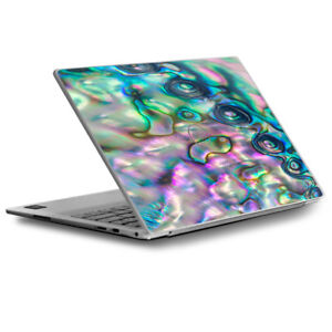 Skin Decal for Dell XPS 13 Laptop Vinyl Wrap / Abalone shell pink green blue op