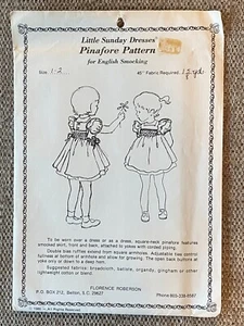 Florence Roberson Kleine Sonntagskleider Schürze Muster Englisch Smocking Gr. 1-2 - Bild 1 von 2