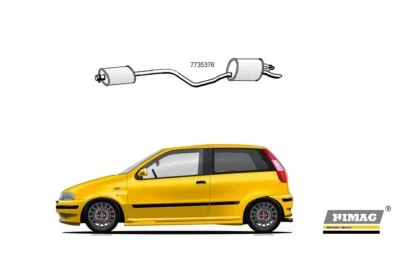 Marmitta Completa per Fiat Punto 176 60 75 1.2 44 54 Kw - Imagen 1 de 4