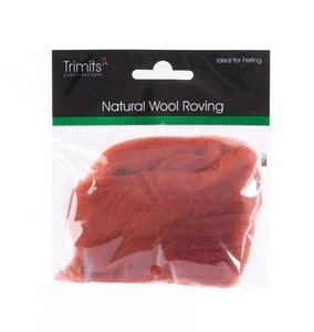 TRIMITS Natural 100% Wool Roving For Needle Felting 10g - SIENNA - Picture 1 of 1