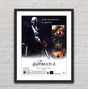 Hitman 2 Silent Assassin PS2 XBOX Glossy Promo Poster 18" x 24" G0570 - Picture 1 of 3