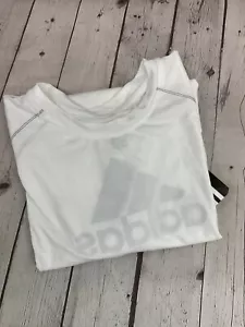 Adidas Mens Climalite Size XL White Short Sleeved Tshirt New With Tags MSRP $25 - Picture 1 of 4