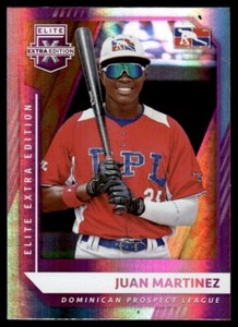2021 Panini Elite Extra Edition Pink Juan Martinez Rookie Dominican Prospect