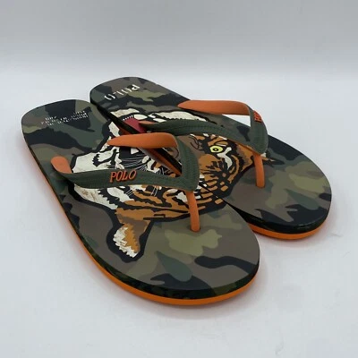 SANDALIAS CHANCLAS POLO RALPH LAUREN WHITLEBURY II ESTAMPADO CAMUFLAJE TIGRE TALLA 13/14 Foto 1 de 3
