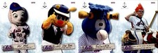 2013 Binghamton Mets 4 Baseball Card Uncut Mascot Sheet Mr Met Ballwinkle RARE