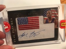 2010 PANINI ELITE BLACK BOX FLAG PATCHES 1/1 KOBE BRYANT AUTO USA PATCH SEALED $