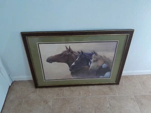 Mustang Caballos Salvajes Joe Sambataro De Colección Enmarcado/Mate 39" X 37" Envío Gratis - Imagen 1 de 13
