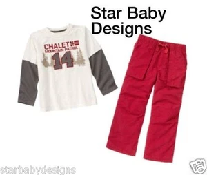 NWT Gymboree SKI CABIN Vintage Outfit Top,Ski Cargo Pants Lined, Size 12 - Picture 1 of 12