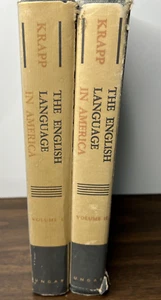 The English Language In America, G. P. Krapp, Hardcover Volume 1 & 2 - 1960 - Picture 1 of 24