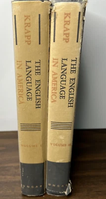 The English Language In America, G. P. Krapp, Hardcover Volume 1 & 2 - 1960 - Image 1 of 4