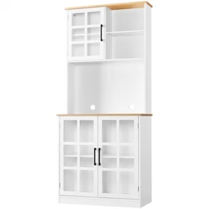 Yaheetech Küchenschrank Hochschrank Mehrzweckschrank Vorratsschrank Weiß - Bild 1 von 12