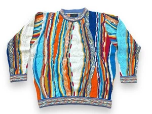 Geccu 3D Multi Colour Mercerised Cotton Unisex Sweater Knitwear Jumper Men Women - Picture 1 of 1