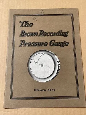 Antique 1920 Brown Recording Pressure Gauge Advertising Catalog  • 60.70$