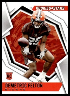 2021 Panini Rookies & Stars Demetric Felton Rookie Cleveland Browns #191 R57 - Image 1 of 2
