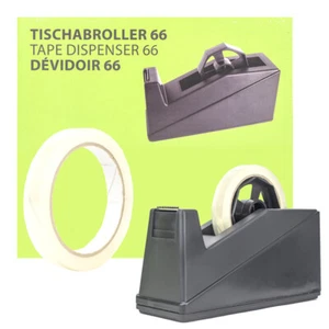 Robuster Tischabroller mit Klebeband - 33/66 - Klebebandabroller Abroller - Bild 1 von 17