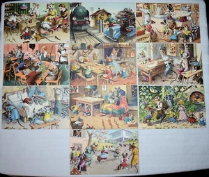 134d. ANTHROPOMORPHIC MICE x10 POSTCARDS A/S BY ALFRED MAINZER, WONDERFUL VIEWS - Picture 1 of 2