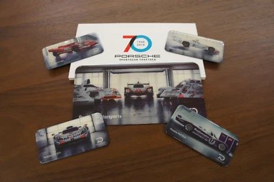 Genuine Porsche 70 Years SportsCar Together Refrigerator Magnet Set Collectors - Image 1 of 4