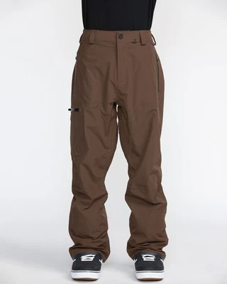 Pantalones de nieve Volcom L Gore-Tex para hombre, marrón, mediano Foto 1 de 4