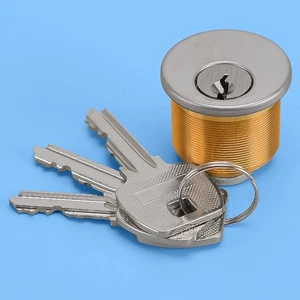 1set Mortise Lock Cylinders W/ 2 Keys Fit for Store Front Door Brass SC1 KD PART - Bild 1 von 6