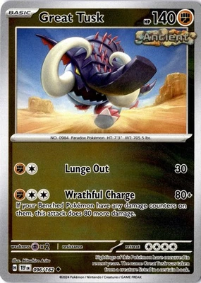 Great Tusk - 096/162 Revers Holo SV05: Temporal Forces 096/162 - Image 1 of 2