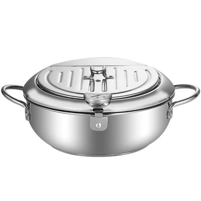 Frittierfiteus Tempura Topf Frittyer mit Ölfiltrationsgas Deep Fryer Pan - Bild 1 von 4