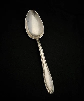 MANCHESTER SILVER CO. LEONORE Sterling Silver 8 1/8” Serving Spoon No Mono - Image 1 of 4