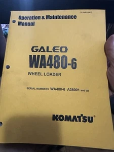 Komatsu wa480-6 operation and maintenance manual - operators manual - Picture 1 of 2