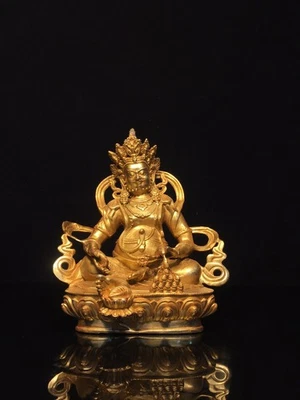 Имитация меди позолоченный золотой бог богатства статуя Будды - Изображение 1 из 4