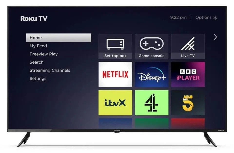 Polaroid Small TV Smart 720p Roku 24" LED HD Ready Freeview Play Dolby Audio - Image 1 of 1