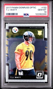2017 Donruss Optic TJ Watt Rookie #122 PSA 10 - Bild 1 von 2